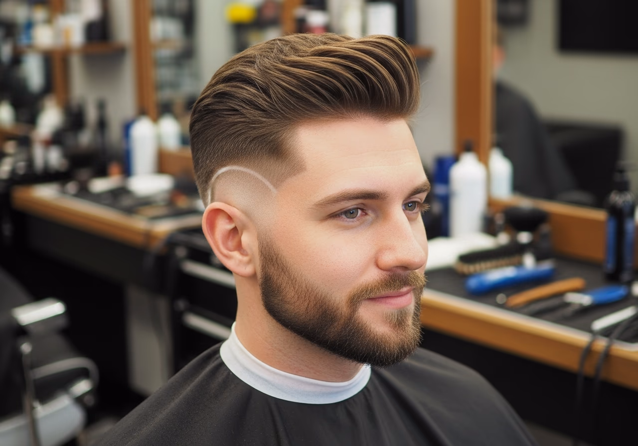 Burst Fade haircut for men 2026 - curved stylish burst fade