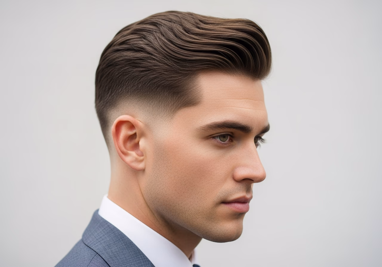 Comb Over Fade haircut for men 2026 - smart side swept fade