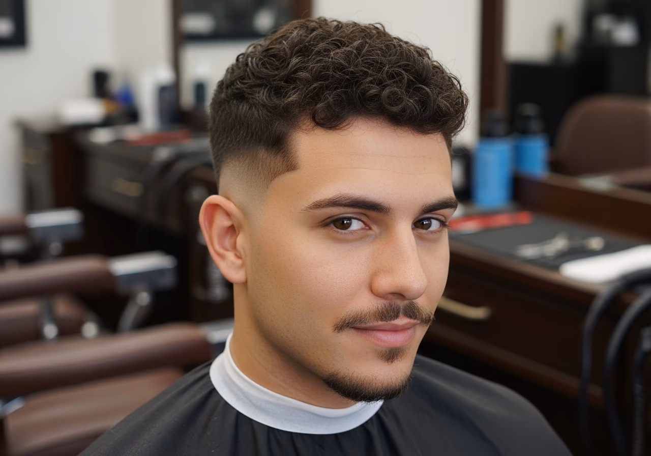 Curly Crop haircut for curly hair men 2026 - textured curly crop style