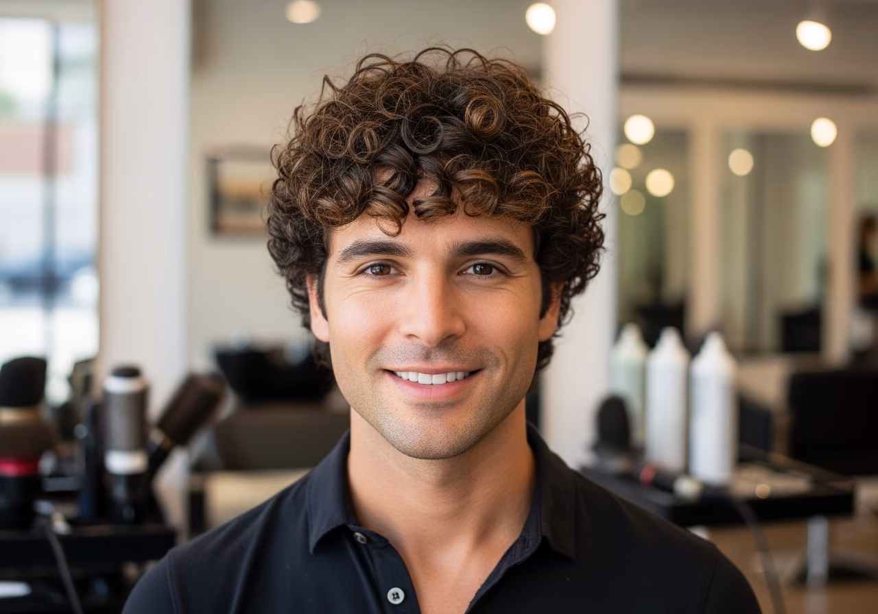 Deva Cut hairstyle for curly hair men 2026 - defined curly deva cut style