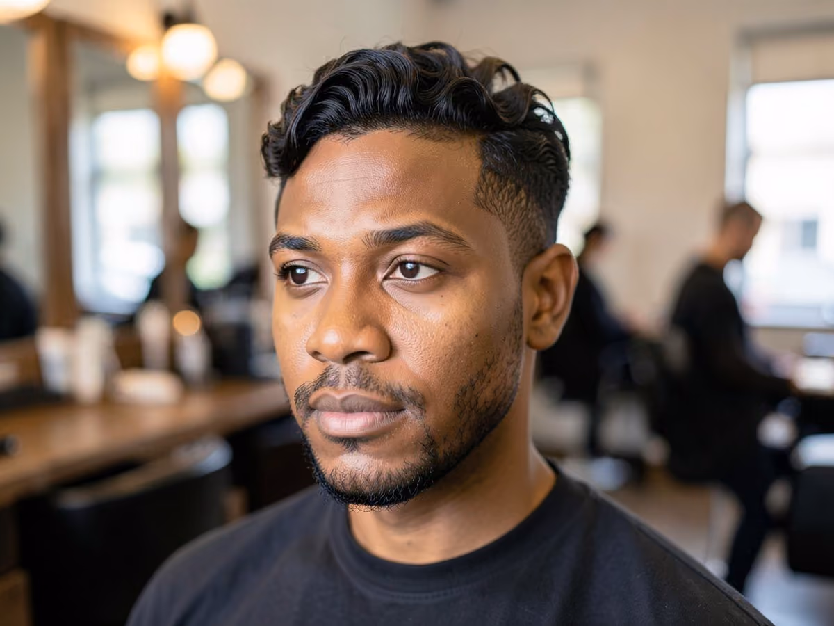 Man with a 180 waves haircut