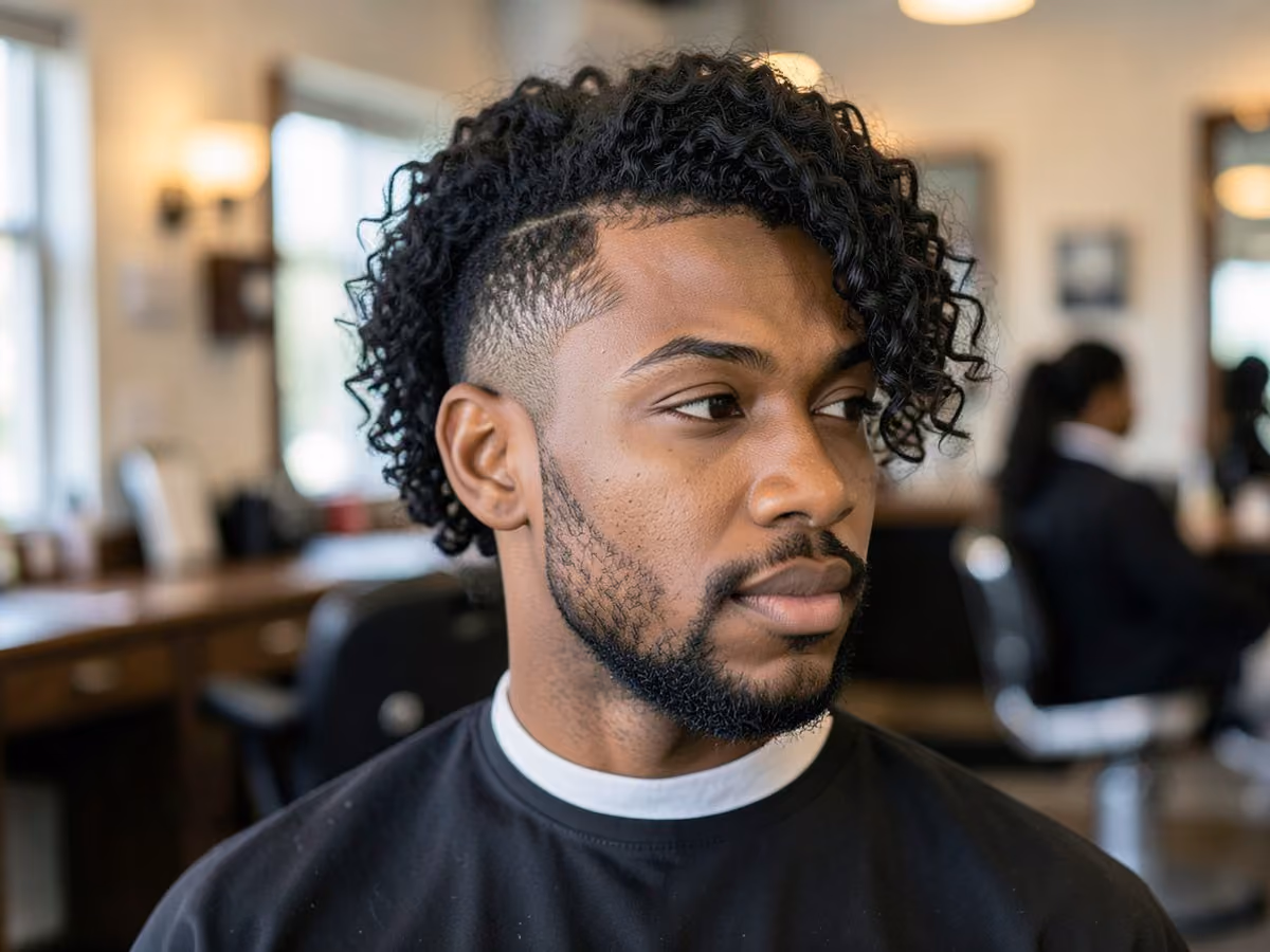 Man with a 4c hair waves