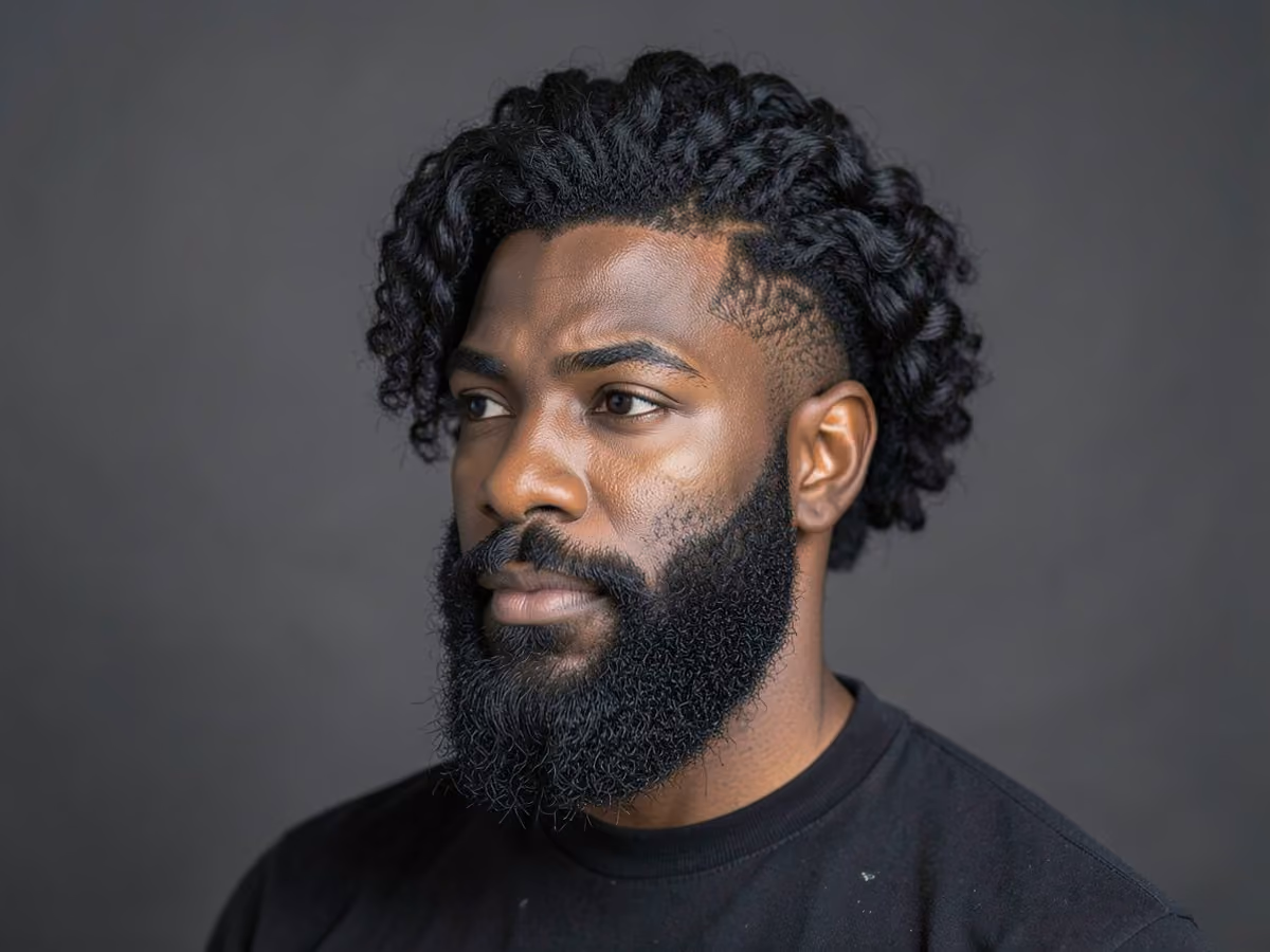 Man with a 540 waves haircut