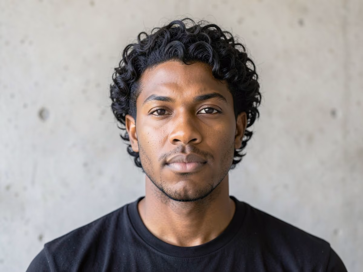 Man with a low cut 360 waves