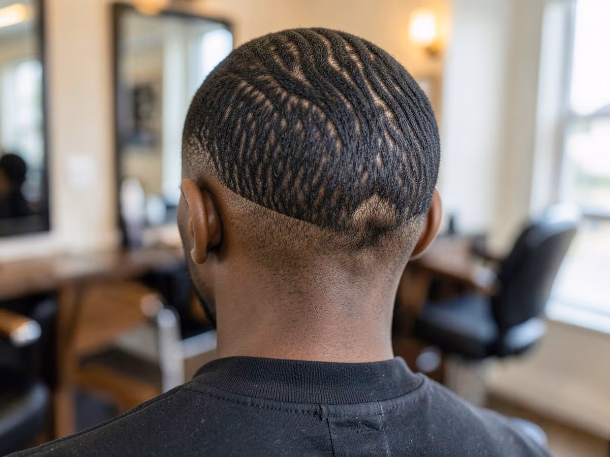 Man with a waves for receding hairline