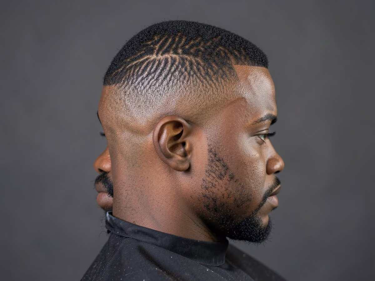 Man with a waves for thinning crown haircut