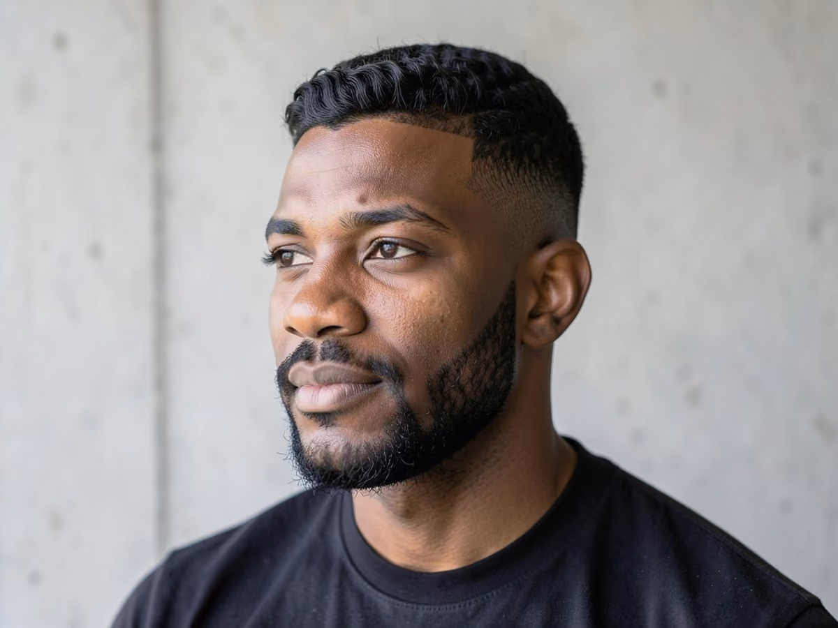 Man with a waves with shadow fade