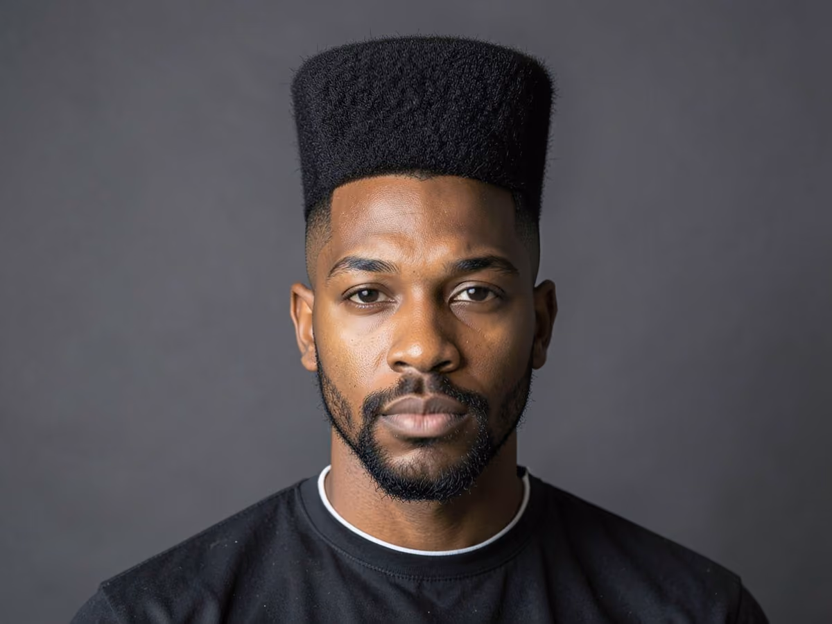 Man with an old school high top