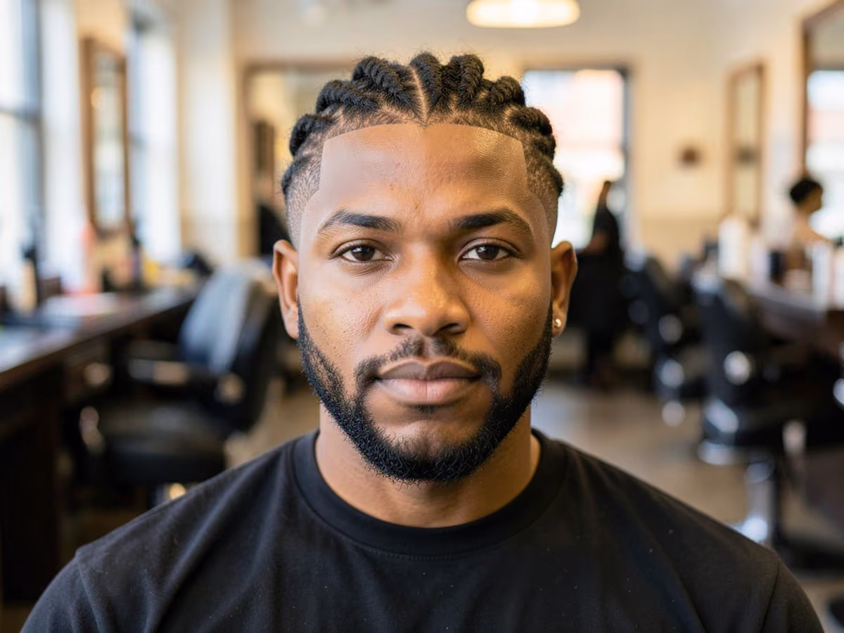 Man with a short twists with fade