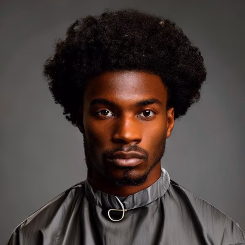 Afro High Fade hairstyle for men 2026 — Afro variation, best for Bold, statement, high-contrast, modern barbering by Master Stylist Jessica Hamilton