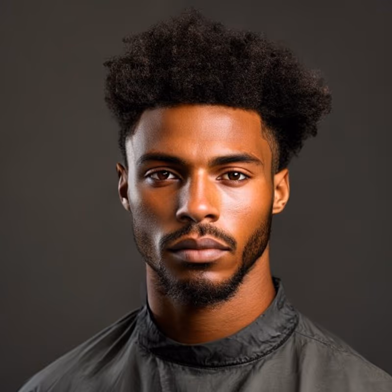 Afro with Side Part hairstyle for men 2026 — Afro variation, best for Adding sharp definition, modern barbering by Master Stylist Jessica Hamilton