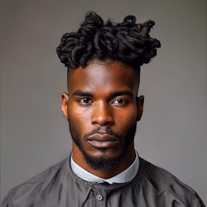 Twisted Afro hairstyle for men 2026 — Afro variation, best for Defined, low-manipulation texture, modern barbering by Master Stylist Jessica Hamilton