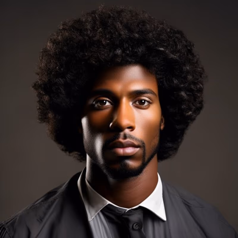 Big Afro hairstyle for men 2026 — Afro variation, best for Bold, proud, statement looks, modern barbering by Master Stylist Jessica Hamilton