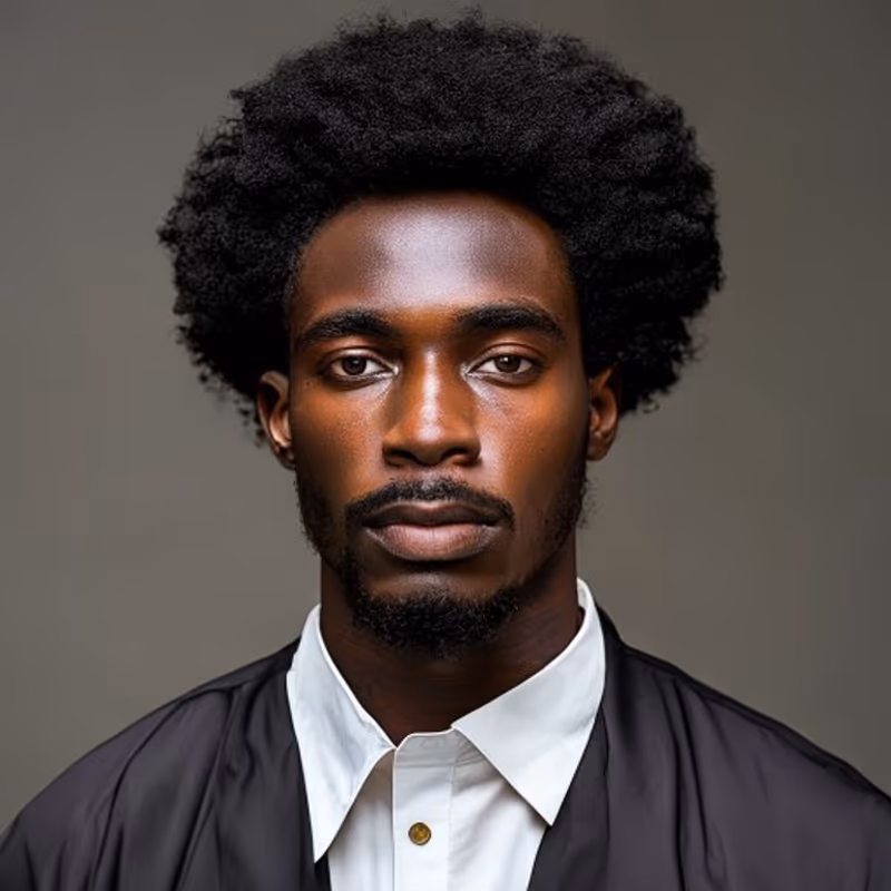 Tapered Afro hairstyle for men 2026 — Afro variation, best for Refined, grown-up natural style, modern barbering by Master Stylist Jessica Hamilton