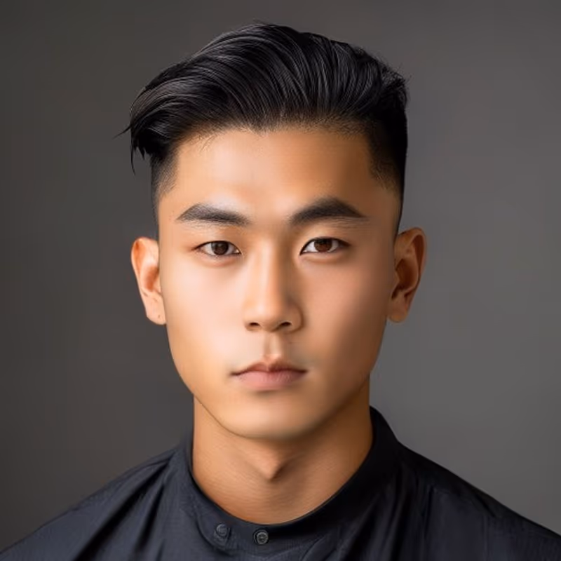 Comb Over hairstyle for men 2026 — Asian Men Haircuts variation, best for Polished, professional, classic, modern barbering by Master Stylist Jessica Hamilton