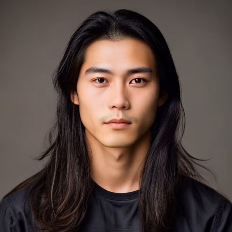 Long Hair hairstyle for men 2026 — Asian Men Haircuts variation, best for Relaxed, artistic, expressive, modern barbering by Master Stylist Jessica Hamilton