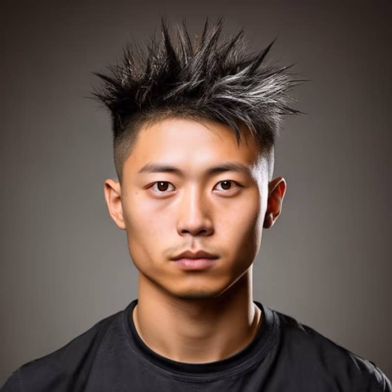 Spiky Hair hairstyle for men 2026 — Asian Men Haircuts variation, best for Sharp, youthful, energetic, modern barbering by Master Stylist Jessica Hamilton