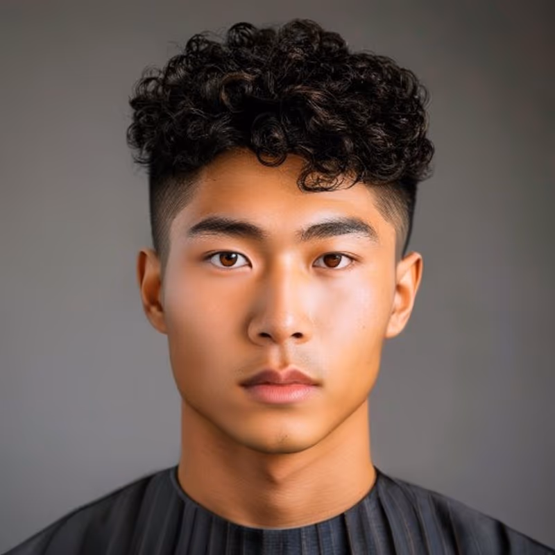 Spiral Perm hairstyle for men 2026 — Asian Men Haircuts variation, best for Tight, defined curl texture, modern barbering by Master Stylist Jessica Hamilton