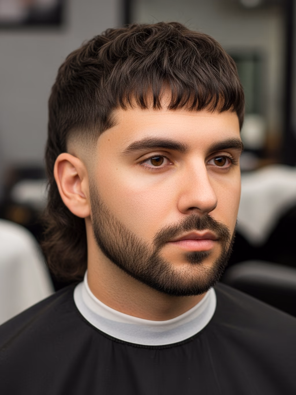 Faded Baby Mullet hairstyle for men 2026 — baby mullet variation, best for heart-shaped faces balancing forehead width, modern barbering by Master Stylist Jessica Hamilton