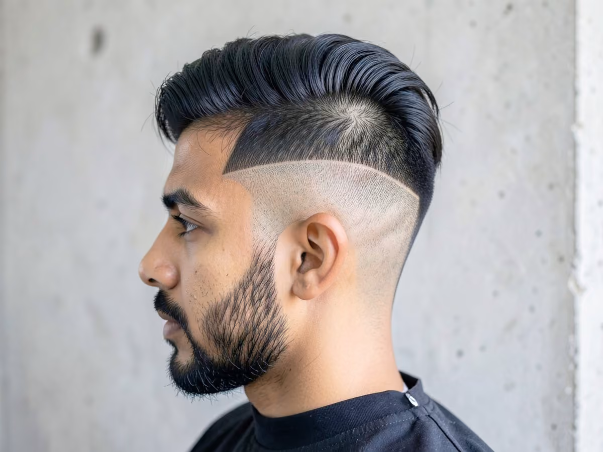 Man with a disconnected undercut back