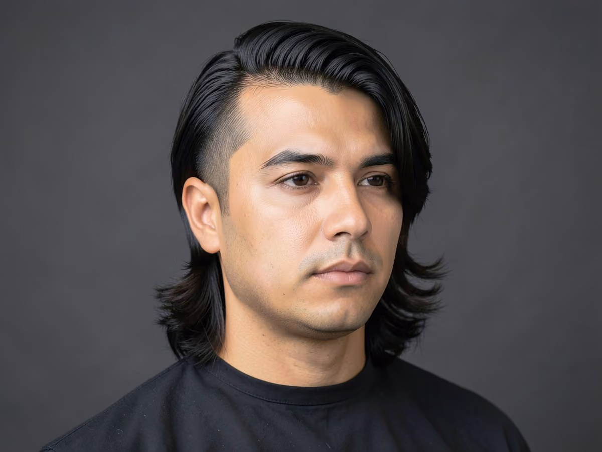 Man with a flow cut back
