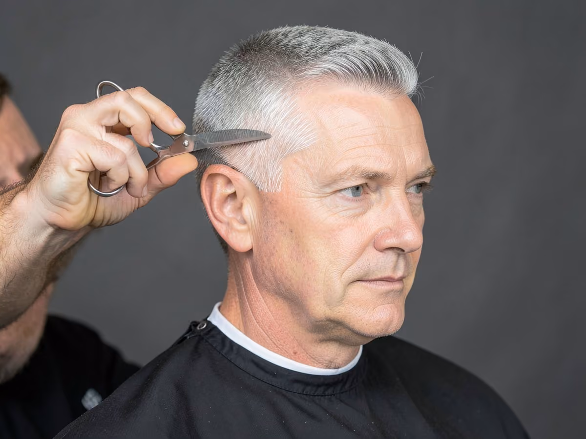 Man with a graduated back haircut