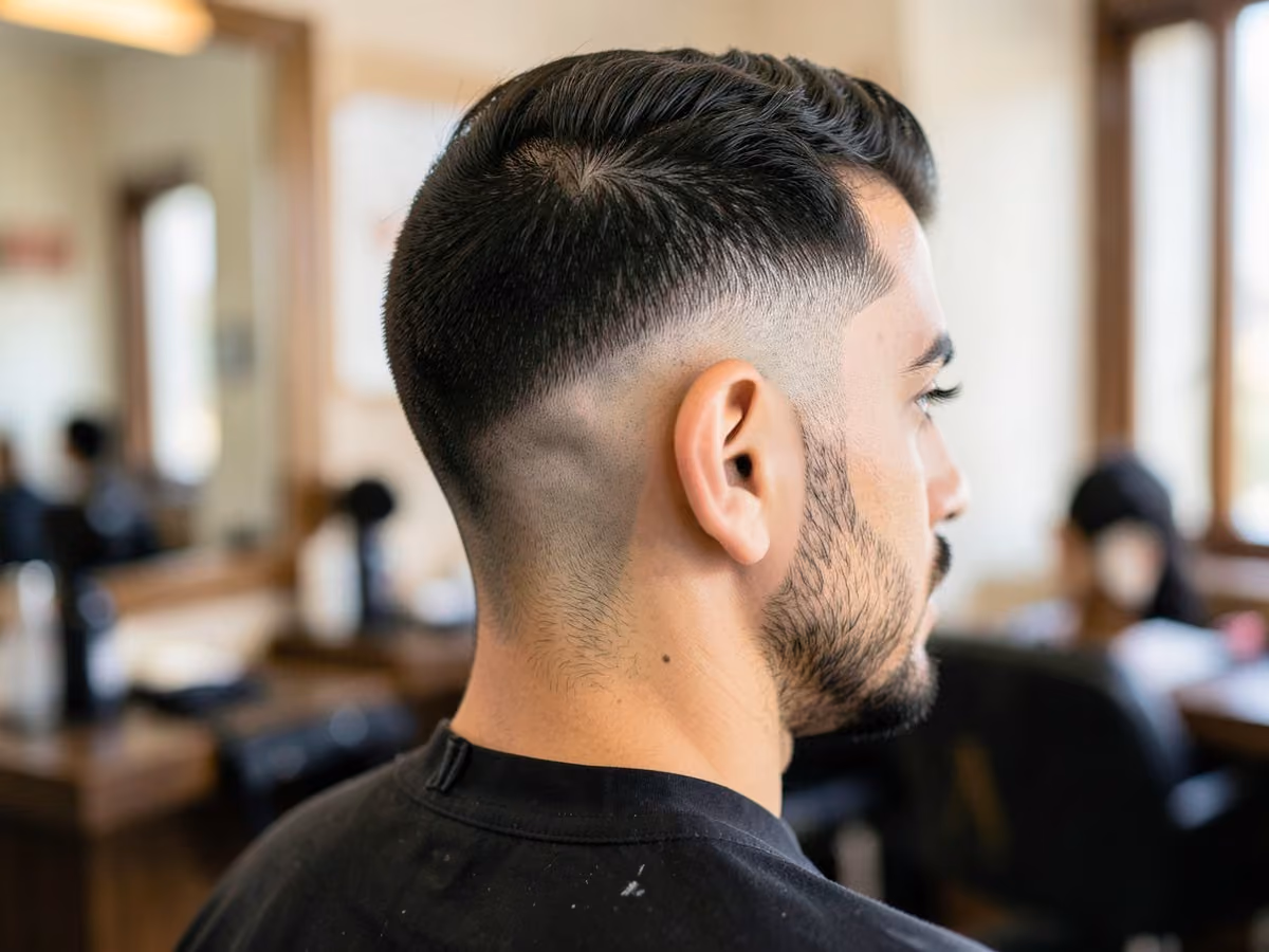 Man with a low fade back of head