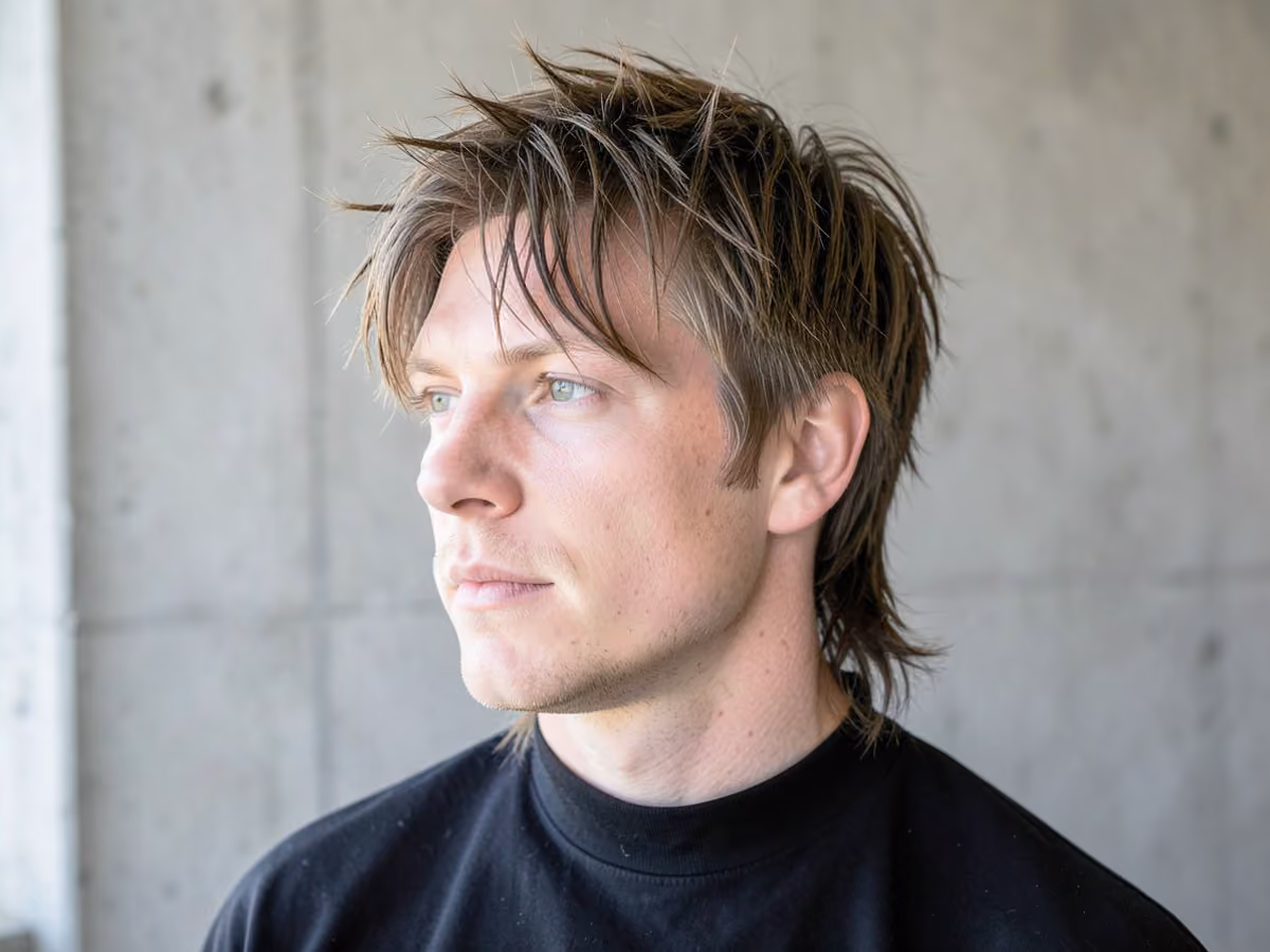 Man with a shaggy long back