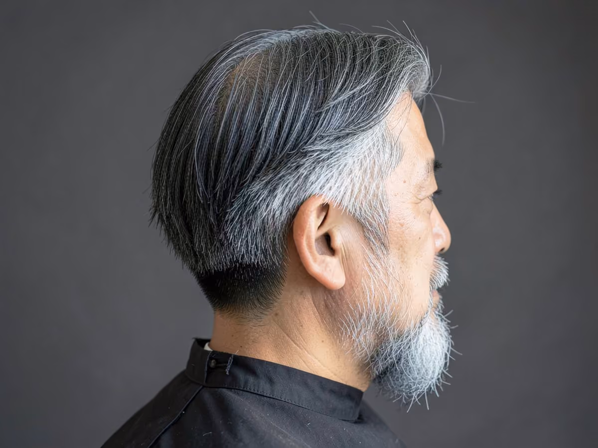 Man with a two-block back of head