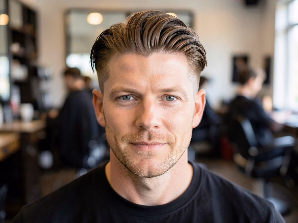 Man with a baseball flow with undercut
