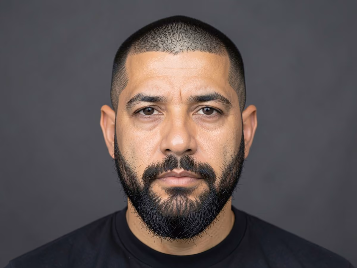 Man with a little league crew cut