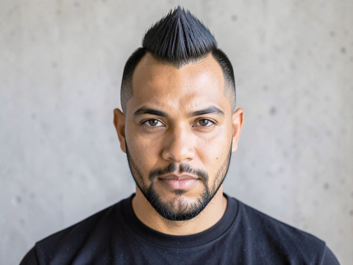Man with a little league mohawk