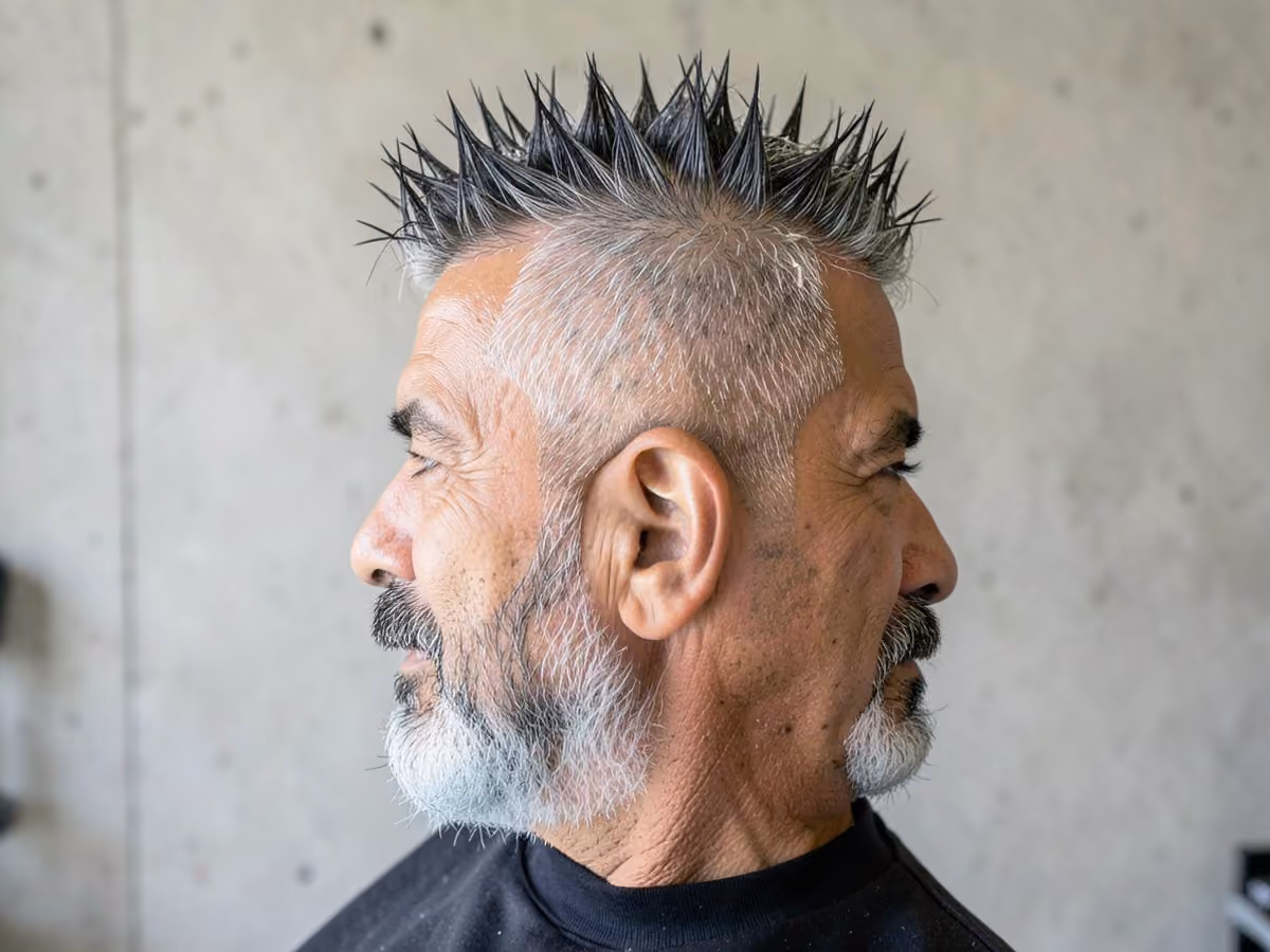 Man with a little league spiky hair