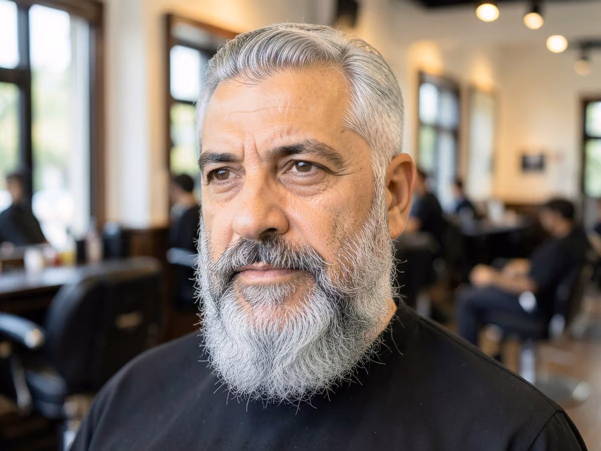 Man with a faded beard without mustache