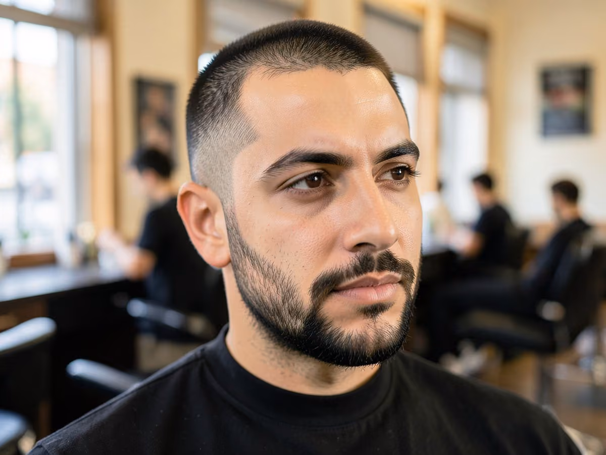 Man with a faded goatee