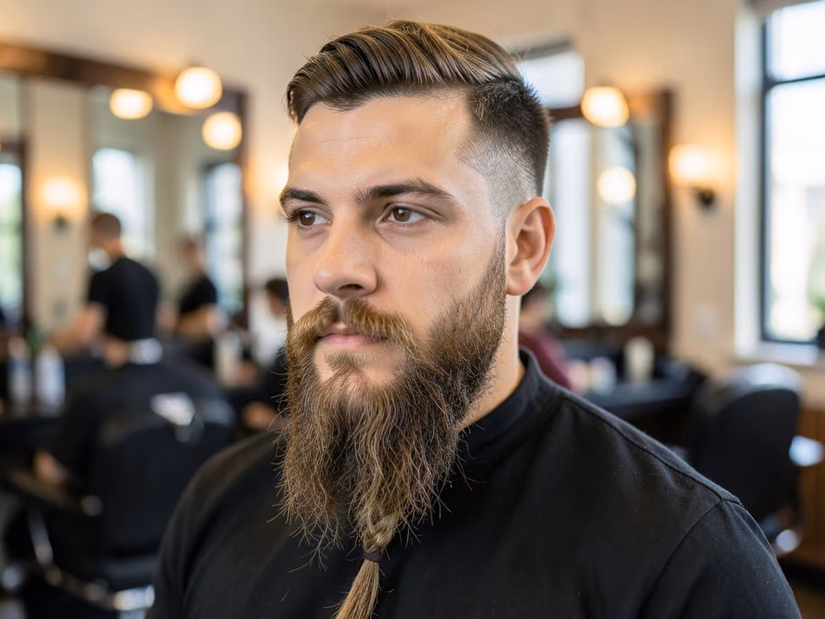 Man with a faded viking beard