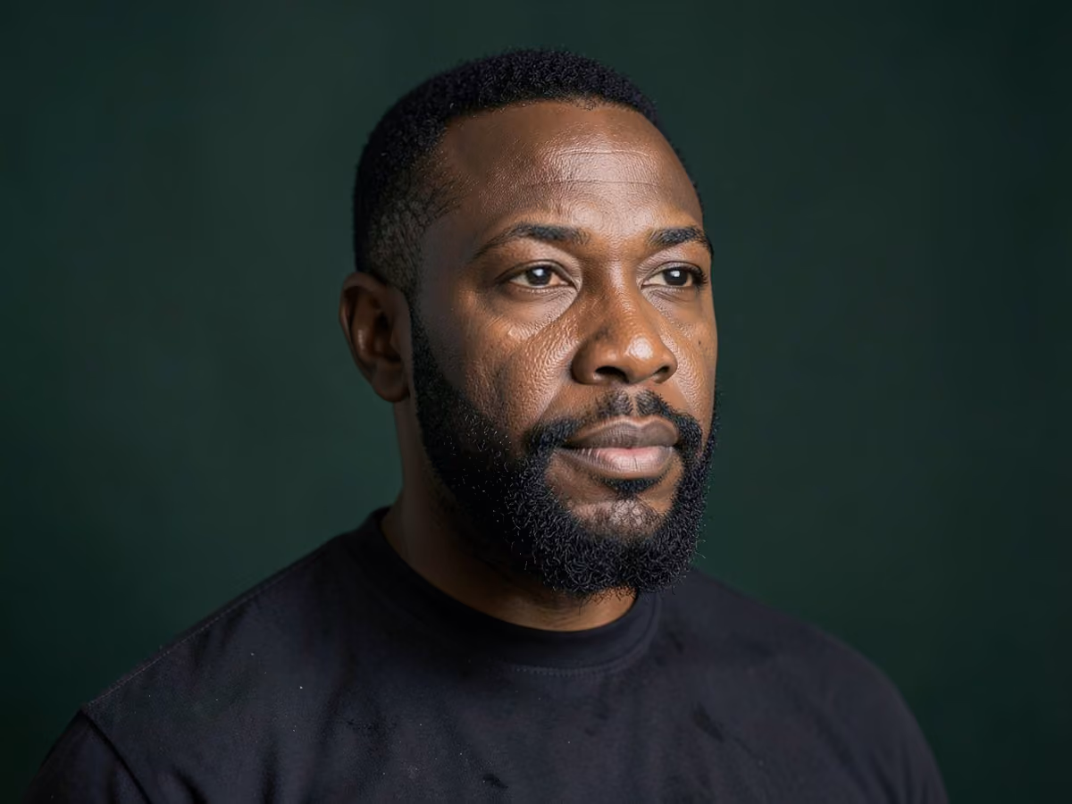 Man with a short beard for black men haircut