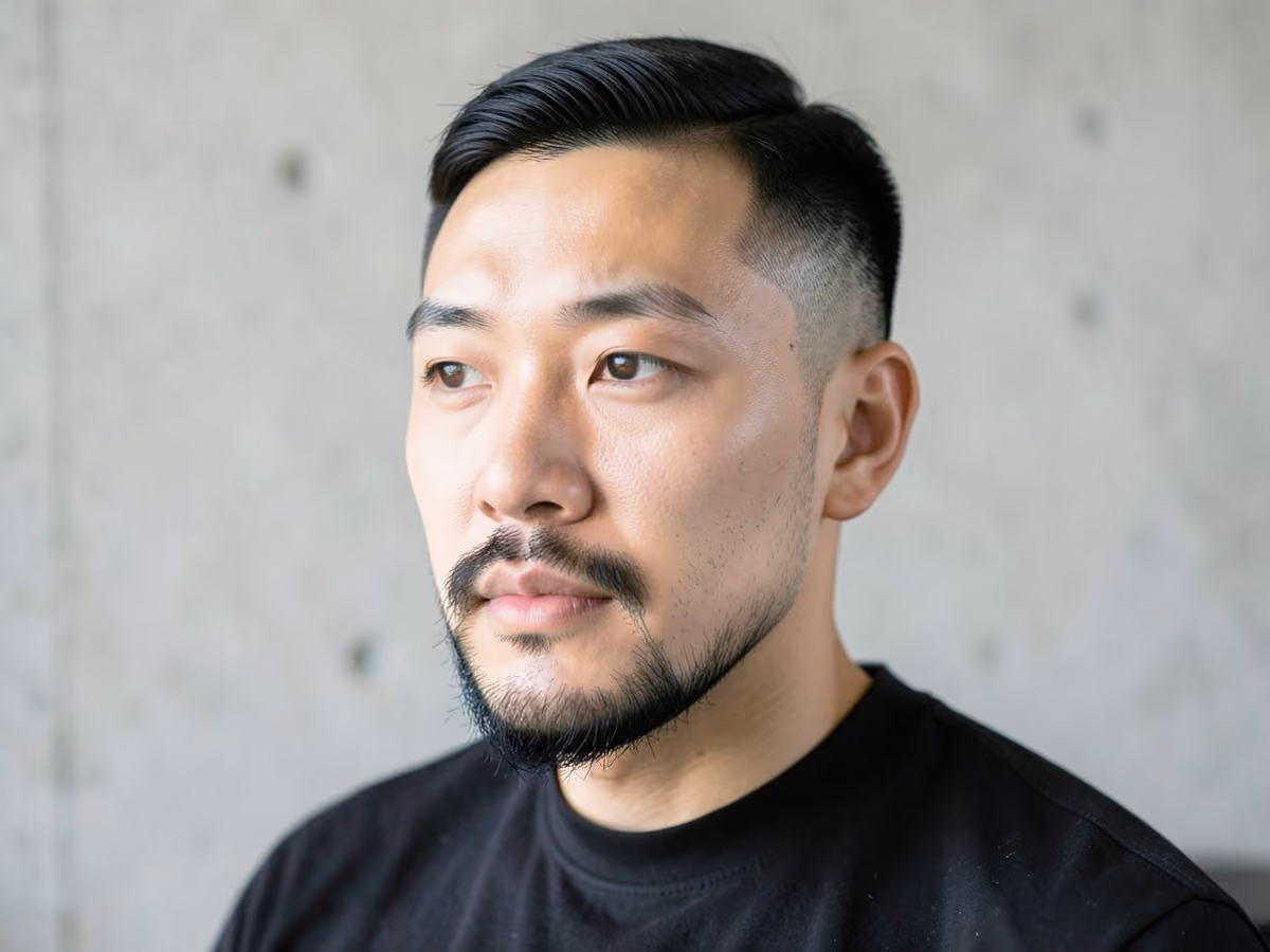 Man with an asian beard style