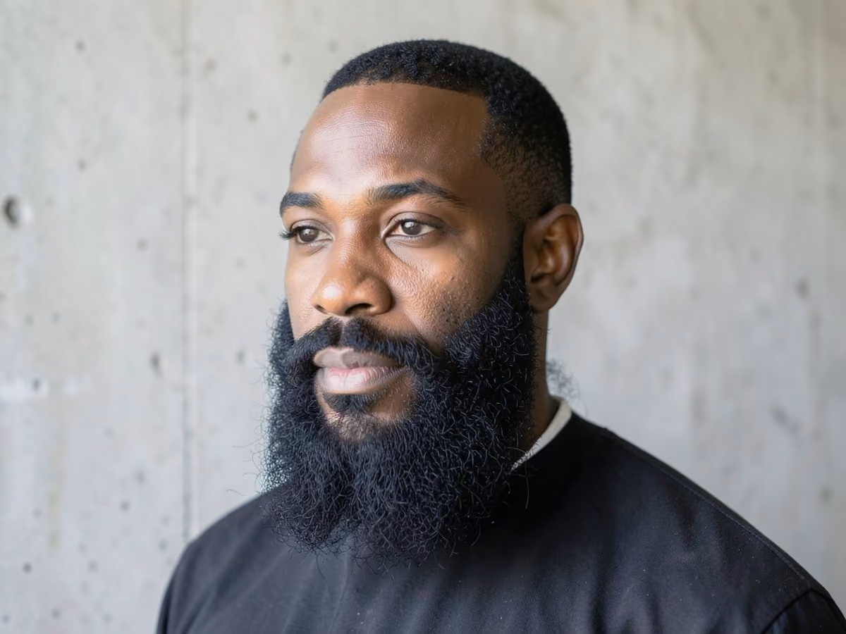 Man with a bandholz beard haircut