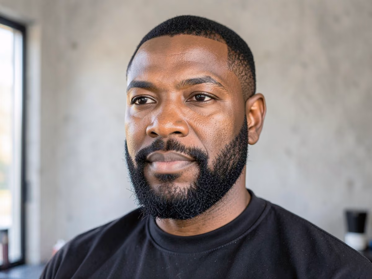 Man with a beard without mustache haircut