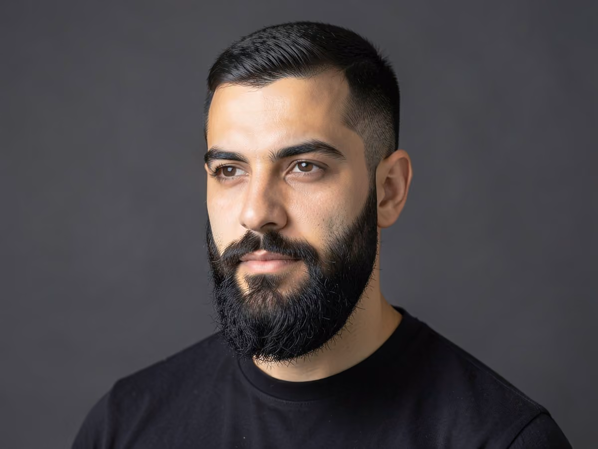 Man with a classic full beard haircut