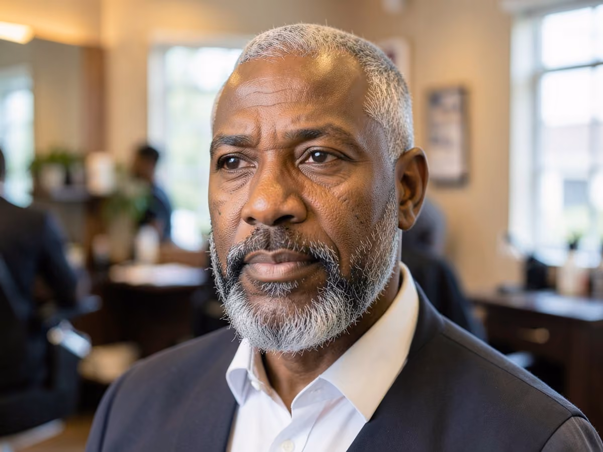 Man with a corporate beard haircut