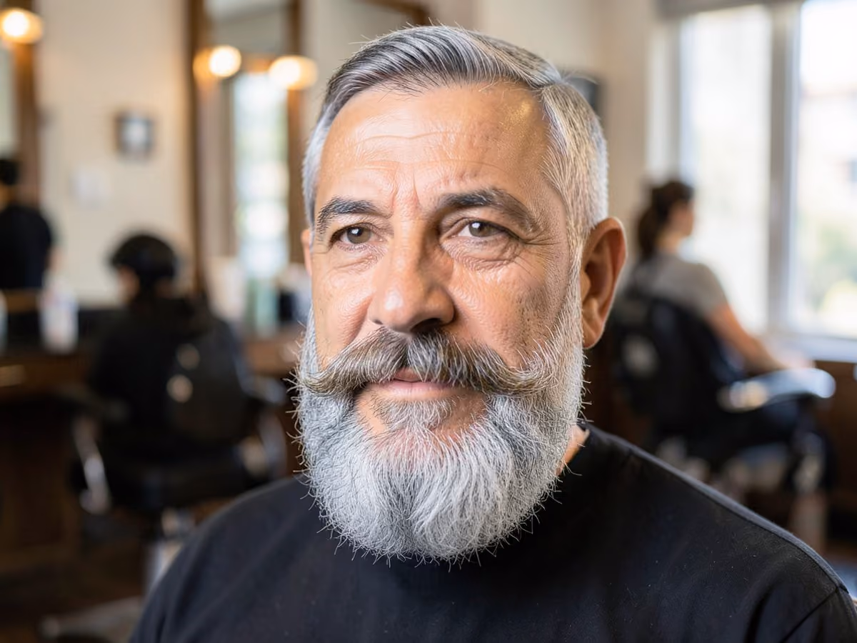 Man with a garibaldi beard haircut
