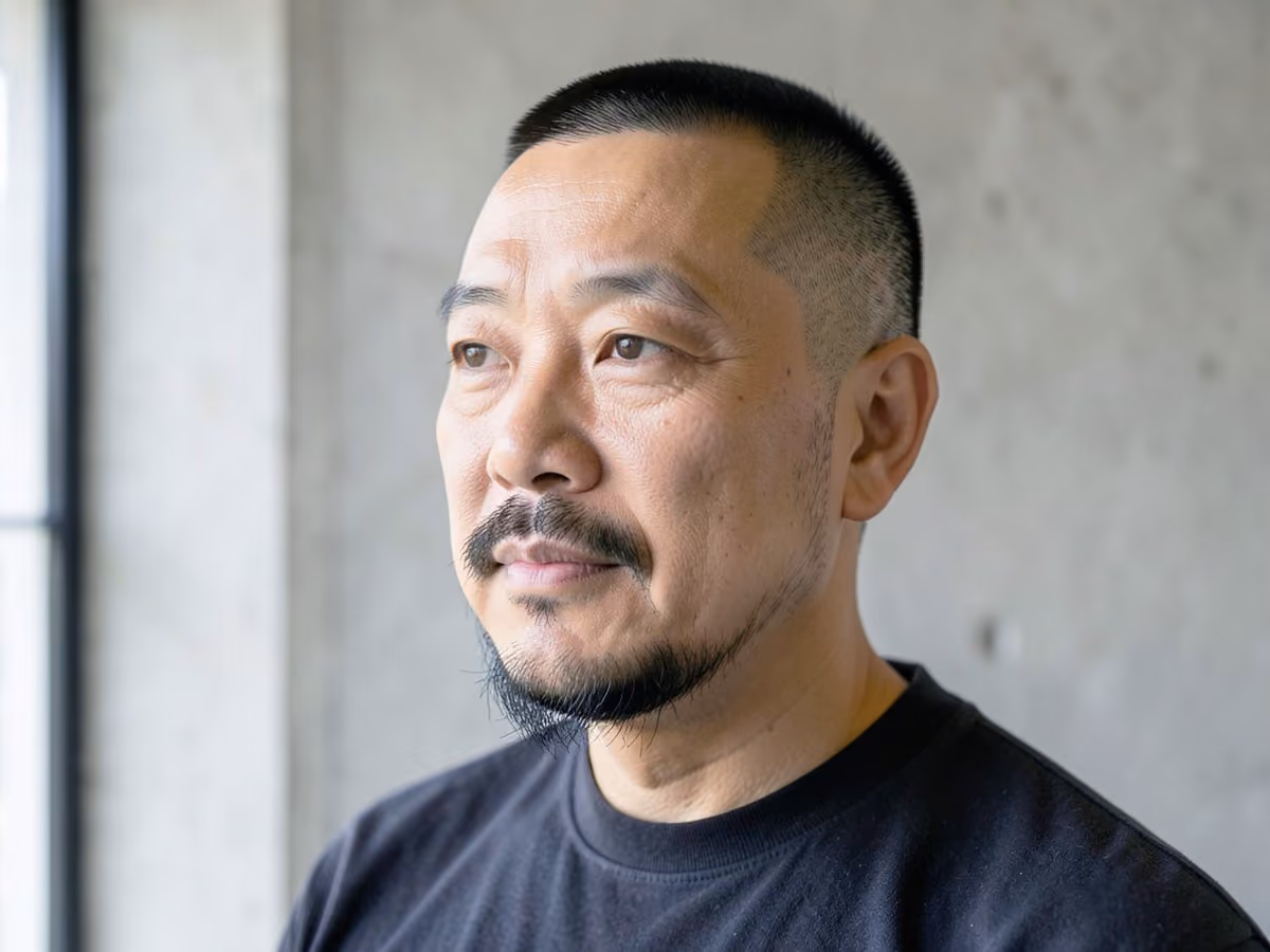 Man with a goatee beard haircut