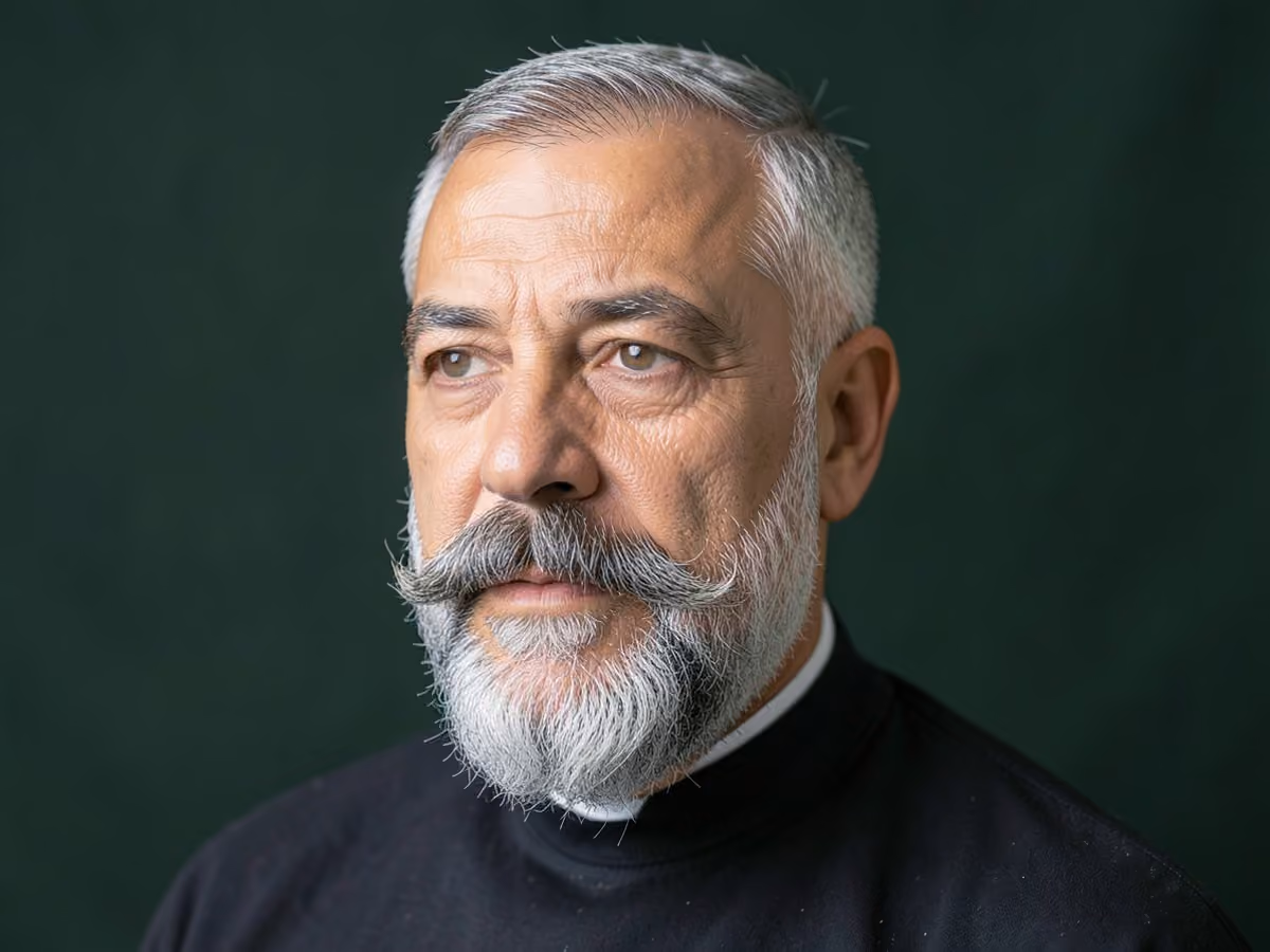 Man with an imperial beard haircut