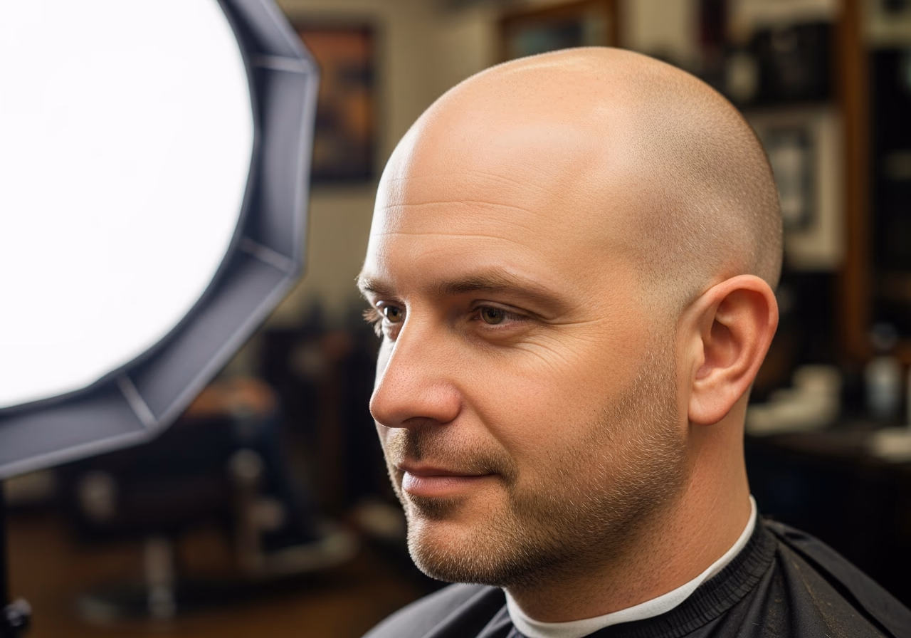 Balding Haircuts for Men 2026 - Clean Bald Fade to Embrace Thinning
