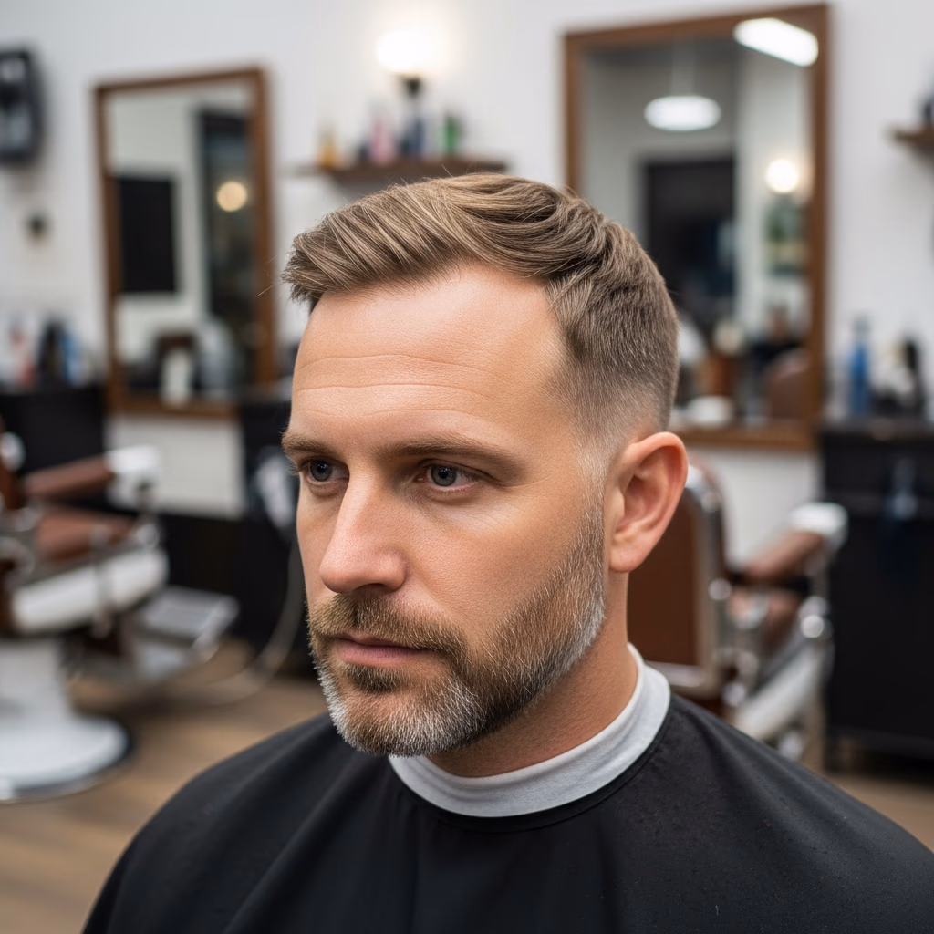 Balding Haircuts for Men 2026 - Forward Fringe Taper to Hide Thinning