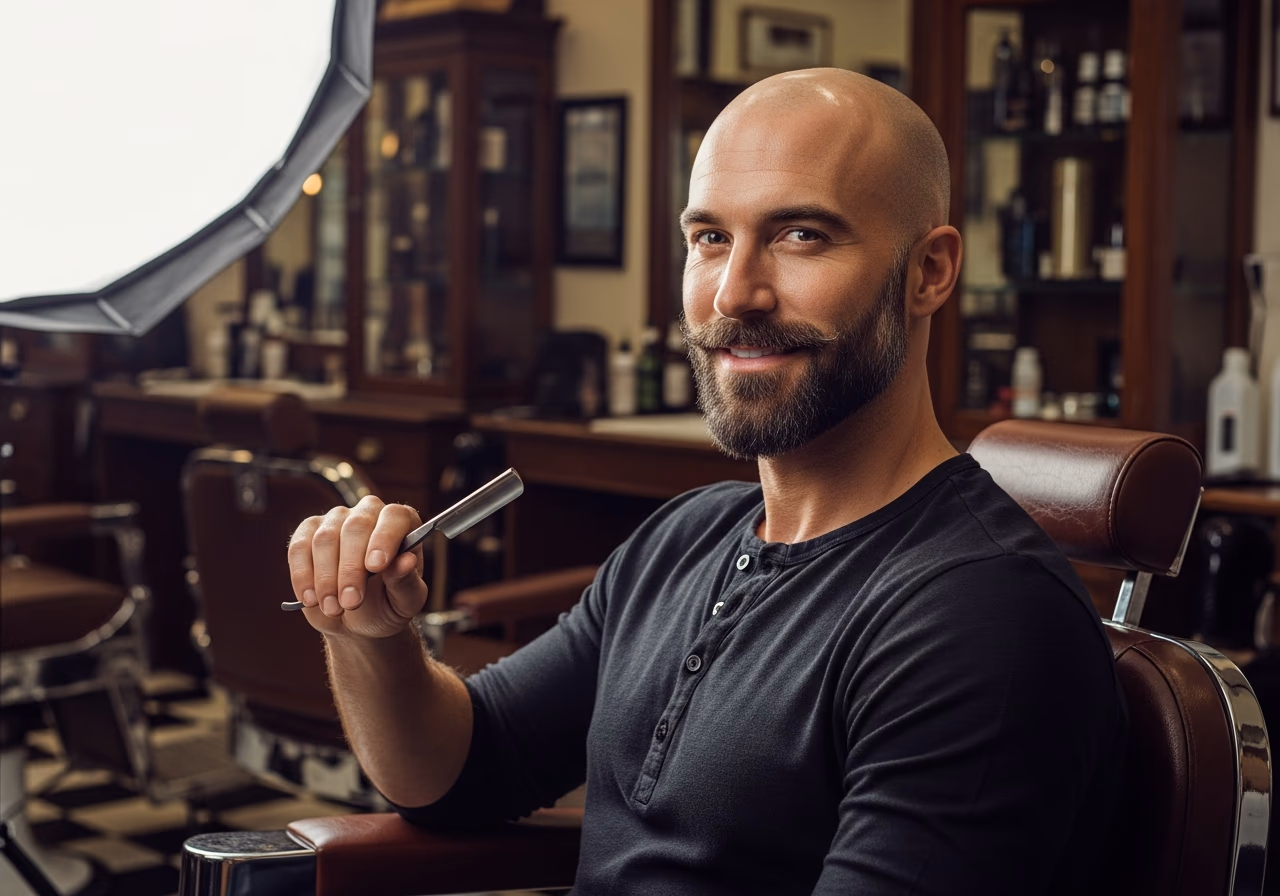 Balding Haircuts for Men 2026 - Full Shave Maintenance Cut to Embrace