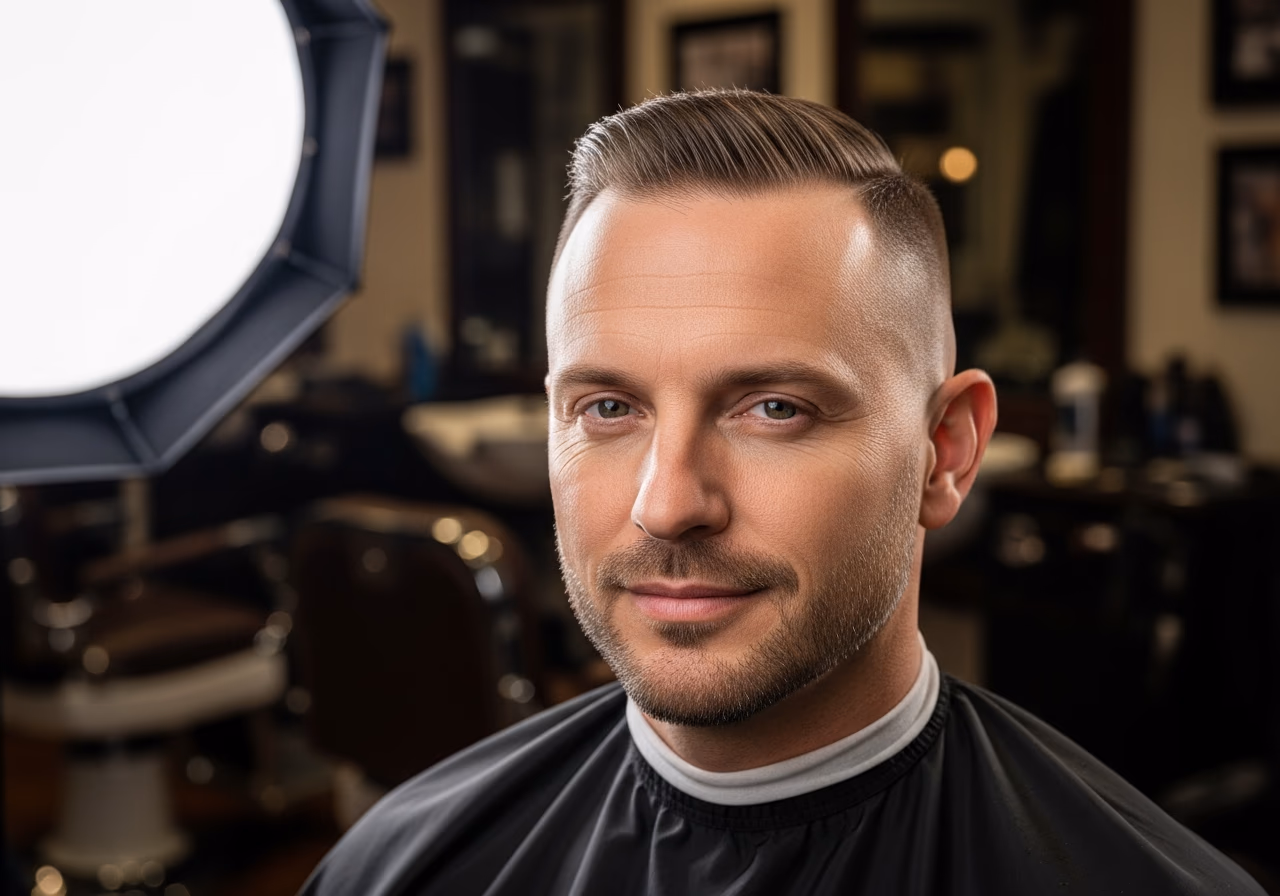 Balding Haircuts for Men 2026 - High Fade with Short Textured Top