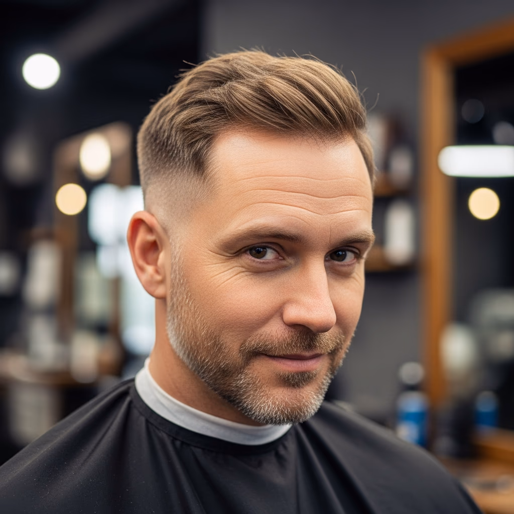 Balding Haircuts for Men 2026 - Low Taper with Crown Lift to Hide Thinning
